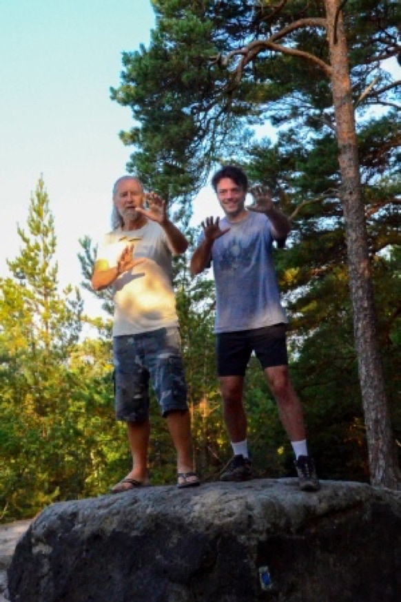 Lucian Herlo-Deleanu and Ron Nansink during the Taikiken workshop Natural Tuning in Czechia.