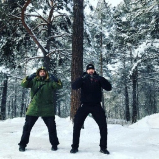 Nikolay Yakimenko Taikiken training  Ritsuzen in the snow.