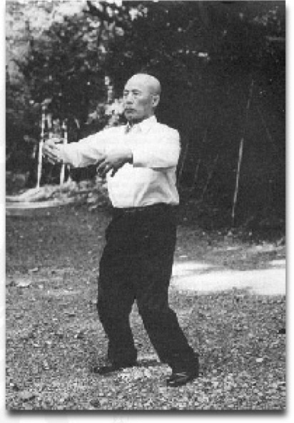 Sawai sensei practicing ritsuzen, in Meiji Jingu, Tokyo Japan.